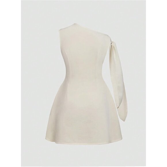 Women's Off Shoulder Mini Dress Flared A Line Sleeveless Party Wear - Picture 4 of 5